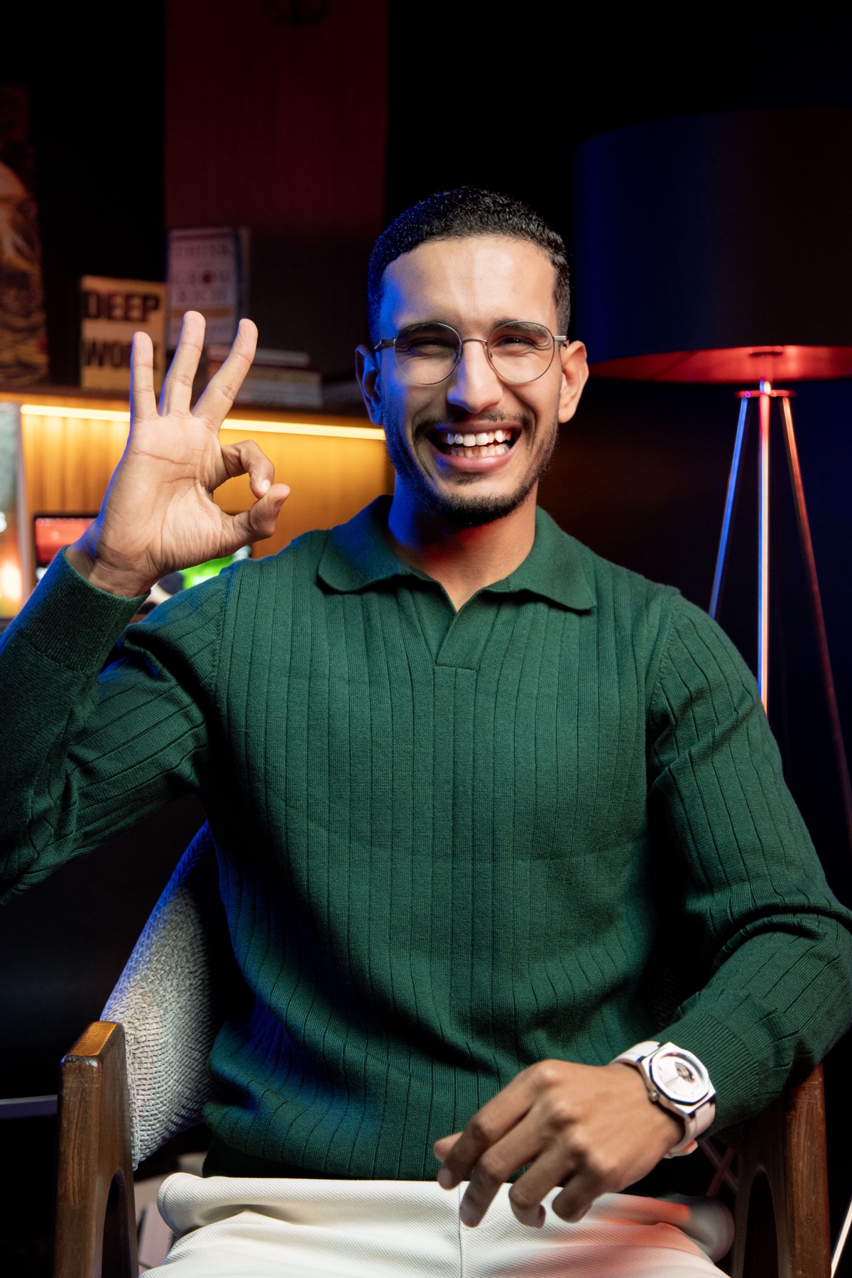 Salah Hassibi in his content studio